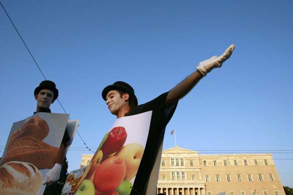 Food protest in Greece