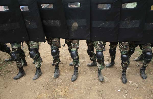 Nicaragua Army practice exercise