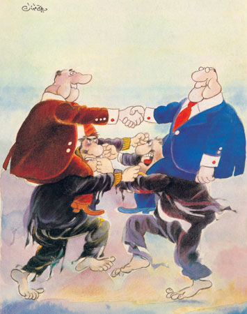 Lighting lamps: cartoons from the Middle East