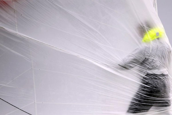 Kiel, Germany: A participant during Kiel sailing week