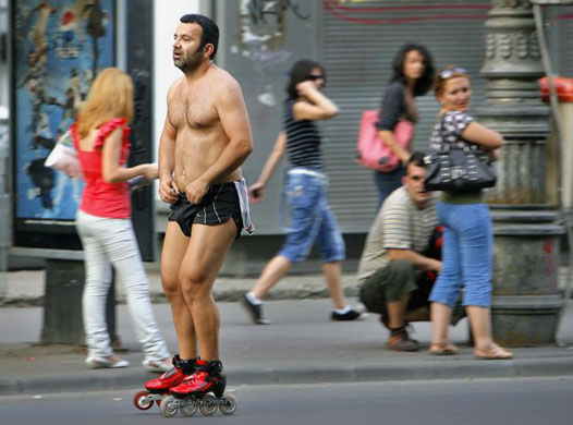 Hot weather in Bucharest