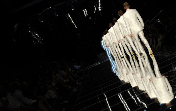 Milan, Italy: The D&G spring/summer 2009 collection of men's ready to wear displayed at Milan fashion week