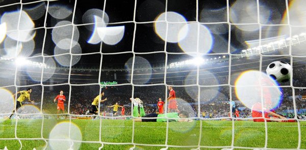 Vienna, Austria: Russian goalkeeper Igor Akinfeev lays on the ground