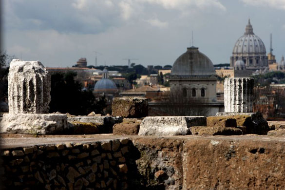 The restored palace of Augustus, Rome