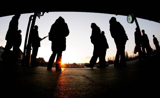 Berlin, Germany: Commuters at the Ostkreuz station