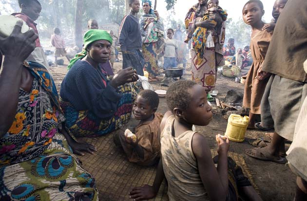 People eating food, Congo