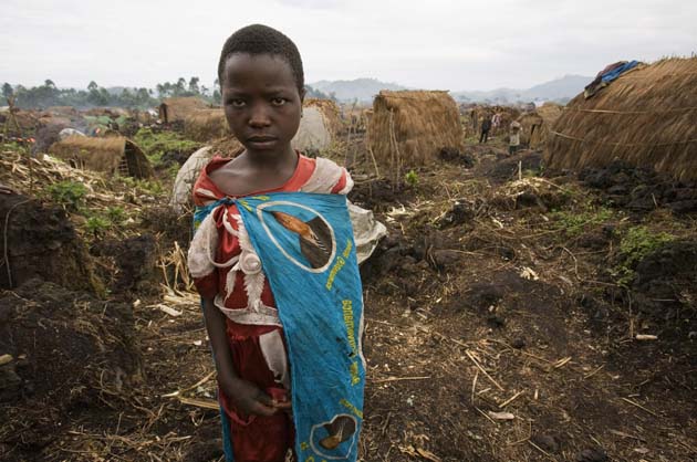 Woman with election flag