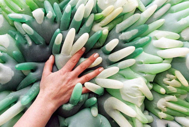 A work of art entitled 'Washed Up Fingers' by Emma Donovan