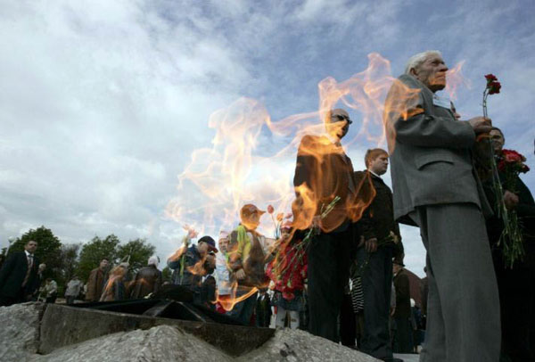 Stavropol, Russia: World War II veterans take part in a commemoration ceremony