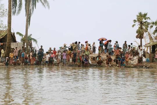 Survivors await rescue