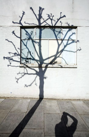 London, UK: Silhouettes in the sunshine