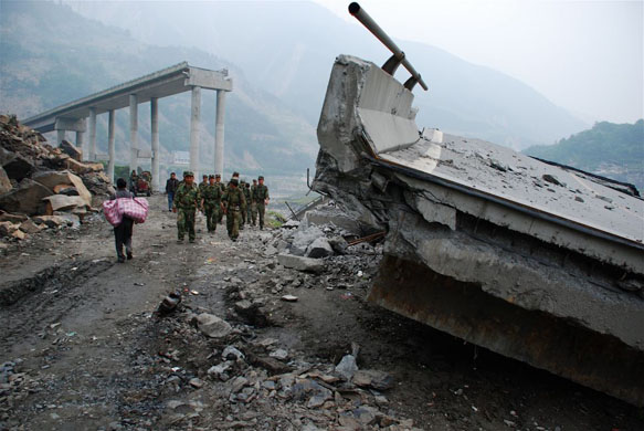 Yingxiu, epicentre of the China earthquake