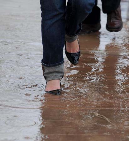 Rain at the Hay festival