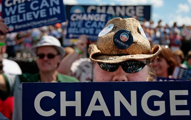 Obama supporters in South Dakota
