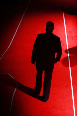 John McCain waits backstage