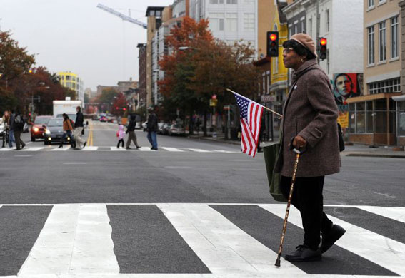 Voting on Election day 2008 in the US