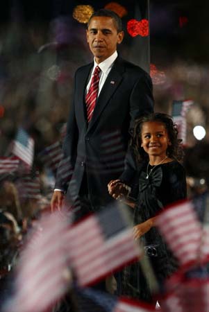 Barack Obama and daughter Sasha