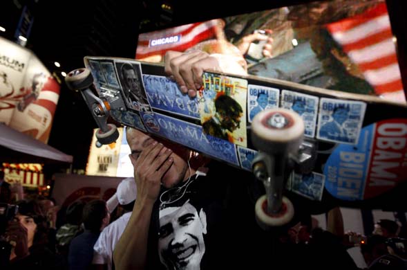 Obama supporters in New York