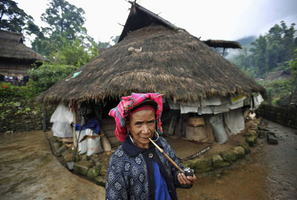 Wa tribeswoman in China 