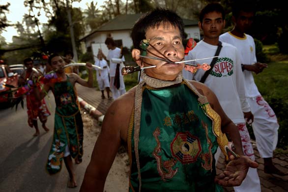 Thailand, Phuket, Vegetarian Festival Procession