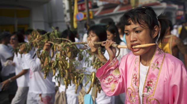 Thailand, Phuket, Vegetarian Festival Procession