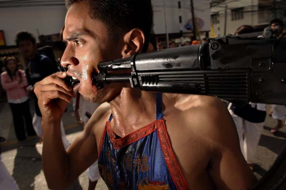 Thailand, Phuket, Vegetarian Festival Procession