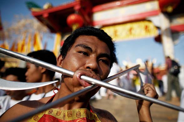 Thailand, Phuket, Vegetarian Festival Procession