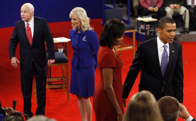 Presidential debate in Nashville: Barack Obama and John Mccain