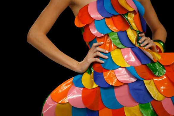 Mexico City, Mexico: A model wears a creation by Agatha Ruiz De La Prada