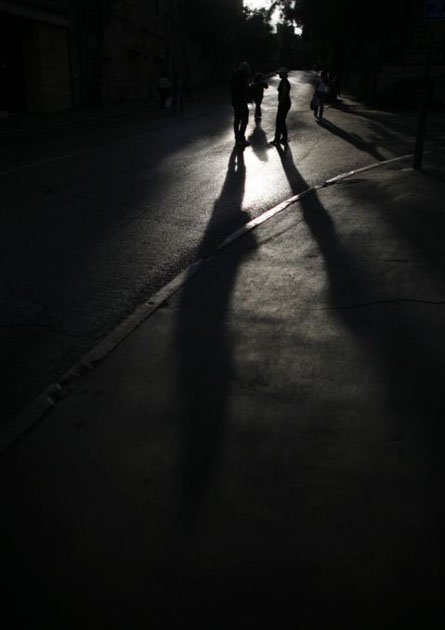 Empty streets in Jerusalem during Yom Kippur