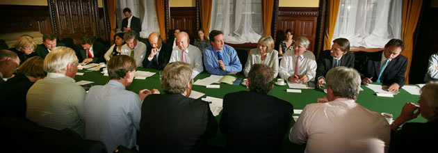 London, UK: David Cameron holds a shadow cabinet meeting at The House of Commons