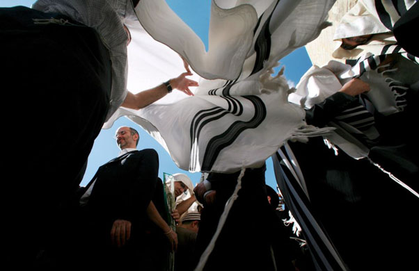 Jerusalem: Ultra-Orthodox Jews perform the Priestly Blessing or the Birkat Kohanim, at the Western Wall