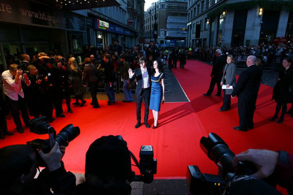 London, UK: Eva Green and Sam Riley arrive for the premiere of the film 'Franklyn' in Leicester Square