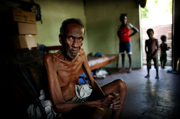 A group of Chagossian people in Mauritius who want to return to Diego Garcia Island in the Indian Ocean. The residents of the Chagos islands were removed in 1971 to make way for a military base