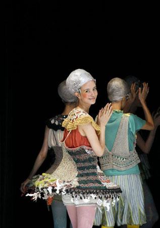 Tokyo: Models during the Everlasting Sprout 2009 spring/summer collection, designed by Keiichi Muramatsu and Noriko Seki