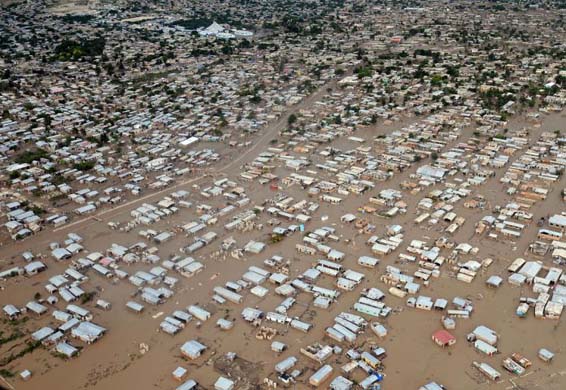 Hurricane damage in Haiti