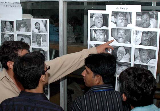 People identify their relatives from pictures posted by the hospital authorities