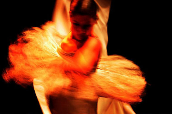 Sydney, Australia: Sara Baras performs on stage at the Sydney Opera House