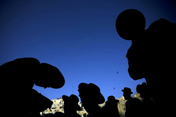 Jerusalem: Ultra-Orthodox Jews pray at the Western Wall