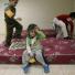 Children play inside a bomb shelter in the  Israeli town of Sderot