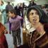 A Palestinian woman at Shifa hospital in Gaza