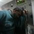 A relative of a Palestinian victim cries at the morgue
