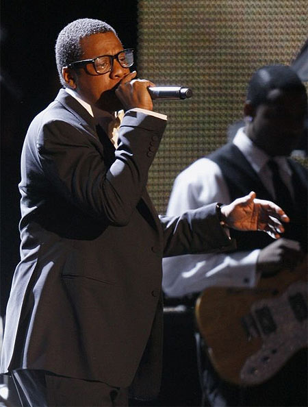 Rapper Jay-Z performs during the Neighborhood Inaugural Ball 