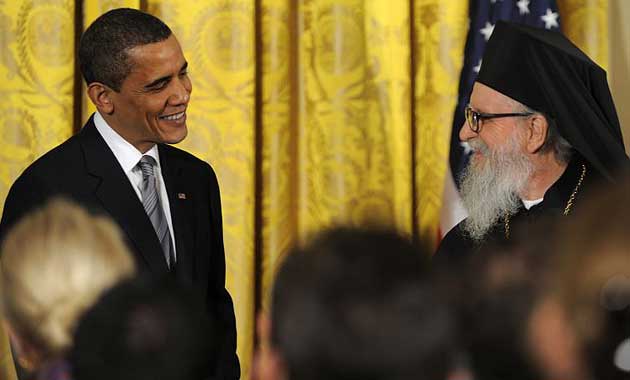 Barack Obama attends reception for Greek Independence Day