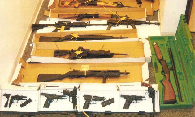 Collection of weapons