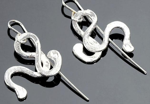 Silver earrings, LA Jewellery