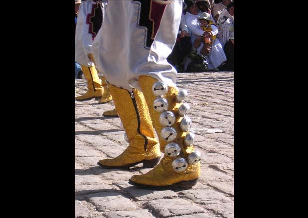 Oruro carnival Bolivia: caporales boots