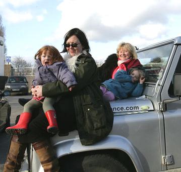 Maia Sissons with daughters Mabel and Mathilde and mother Ilze