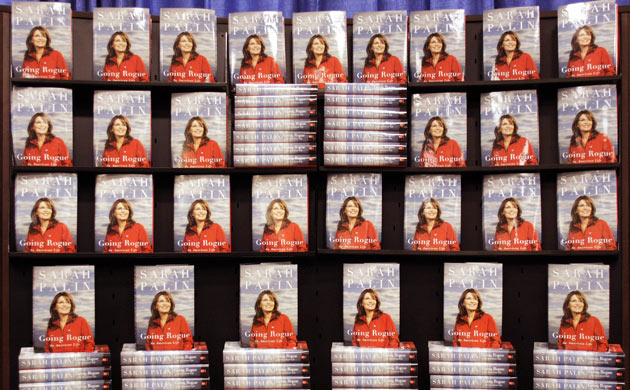 Barnes & Noble bookshop is well stocked with Palin's autbiography