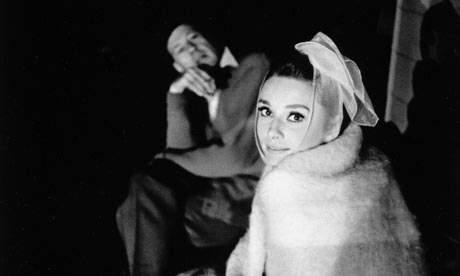 Audrey Hepburn on a film set in Paris in 1962 Director Richard Quine is 
